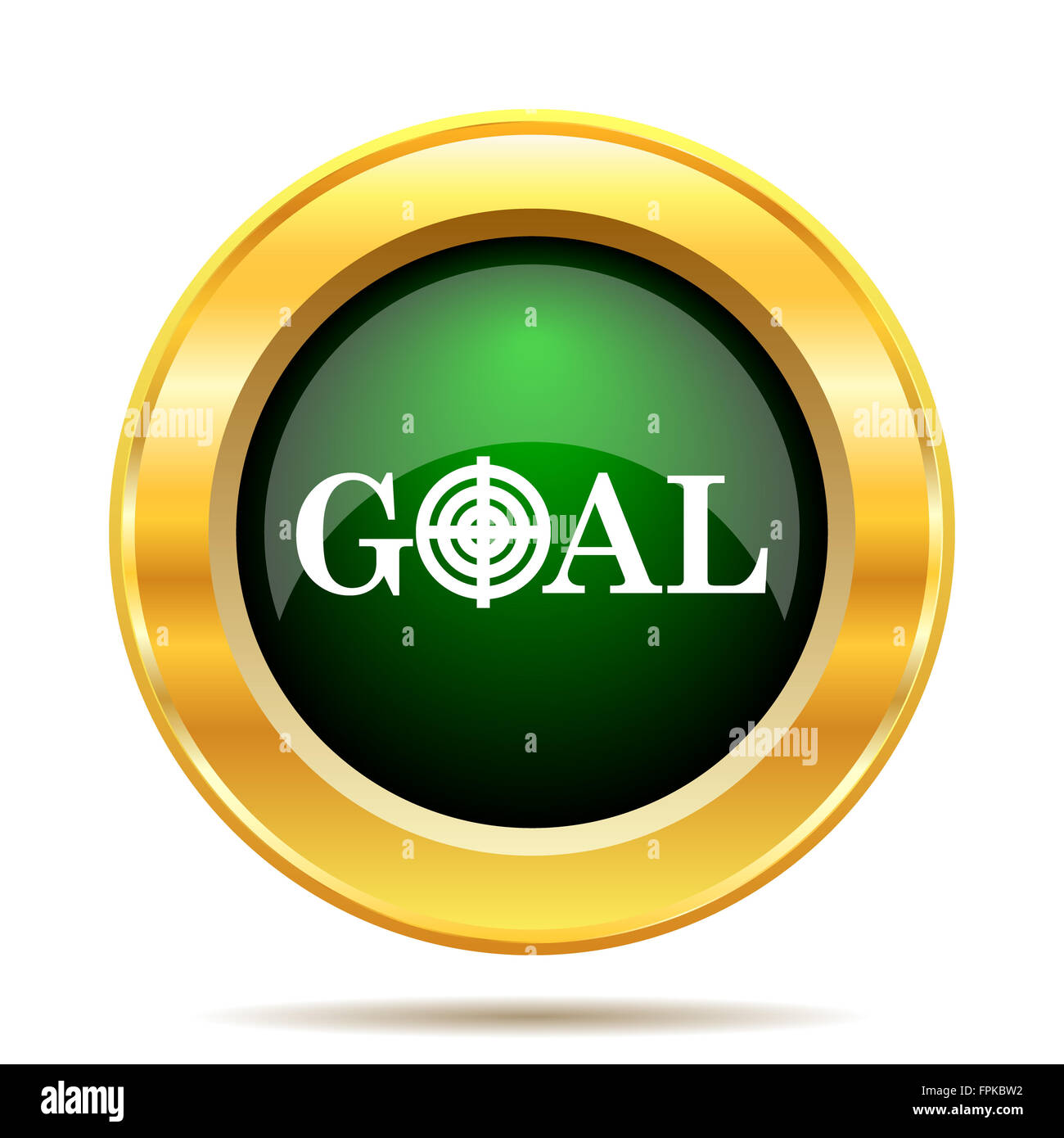 Goal icon. Internet button on white background Stock Photo - Alamy
