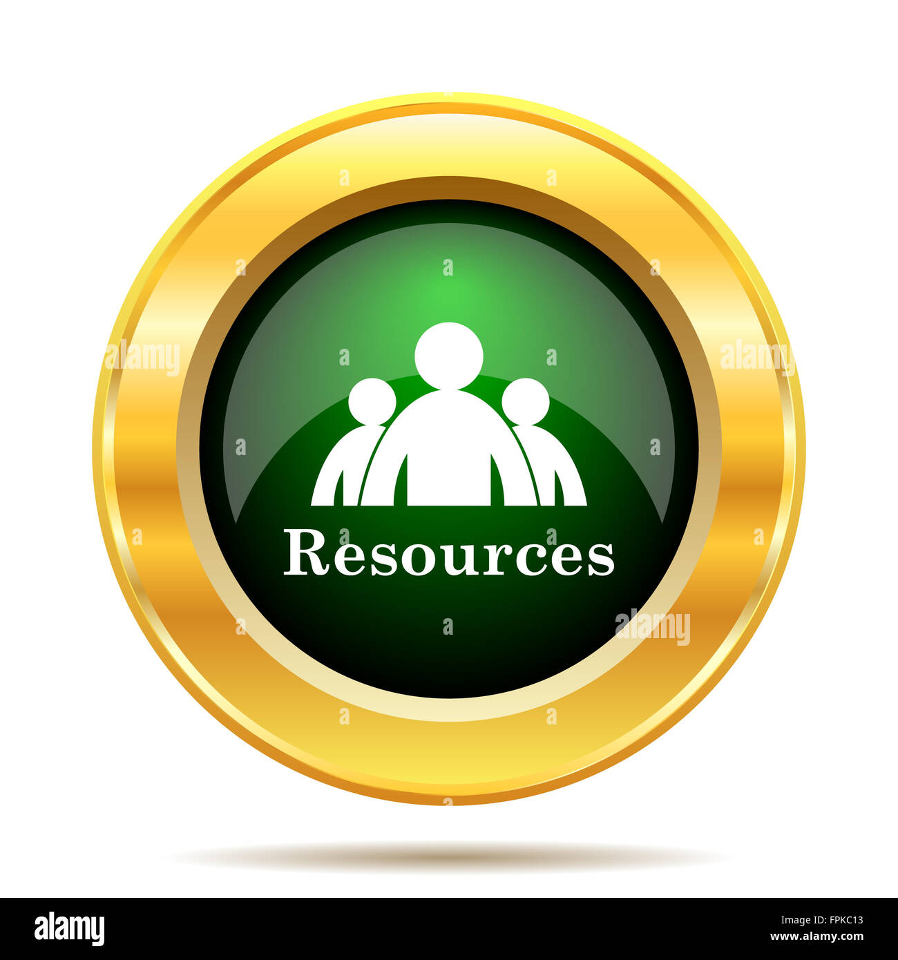 Resources icon. Internet button on white background Stock Photo - Alamy