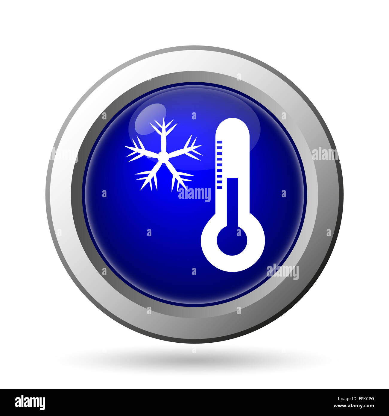 Snowflake with thermometer icon Stock Photo Alamy