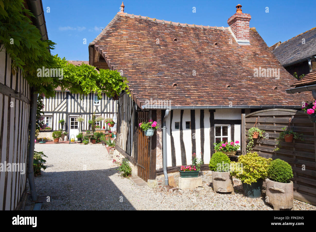 Houses in Lyons-la-Foret Stock Photo