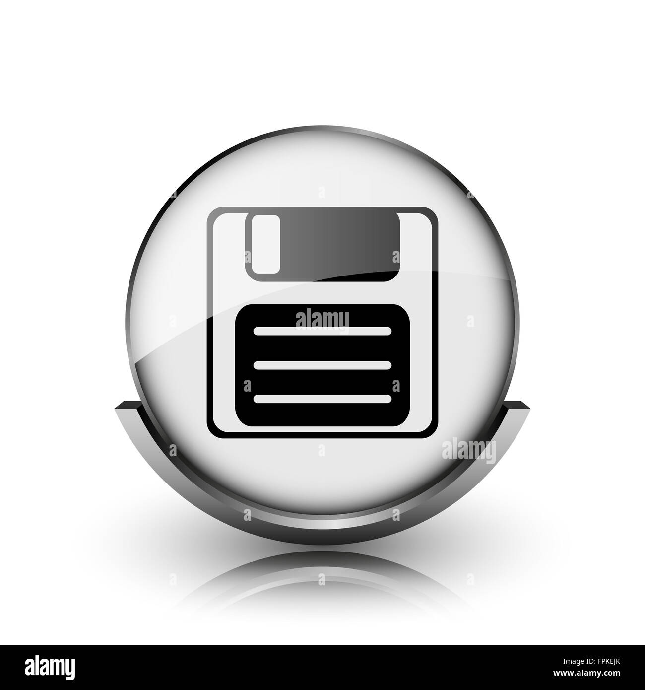 Save icon. Shiny glossy internet button on white background Stock Photo ...