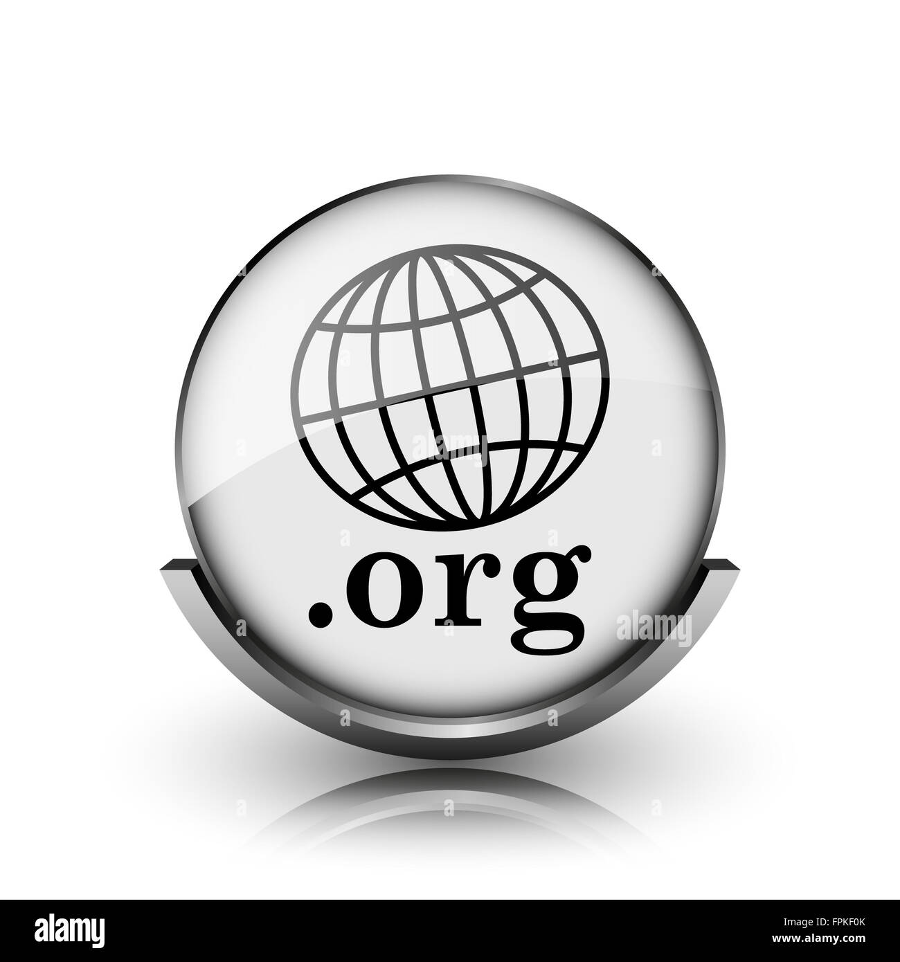 .org icon. Shiny glossy internet button on white background Stock Photo ...
