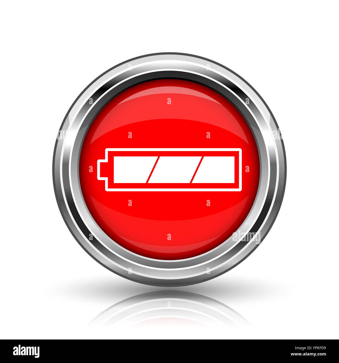 Battery icon red ribbon hi-res stock photography and images - Alamy