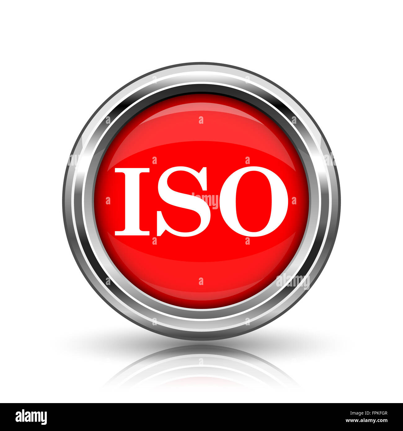 ISO icon. Shiny glossy internet button on white background Stock Photo ...