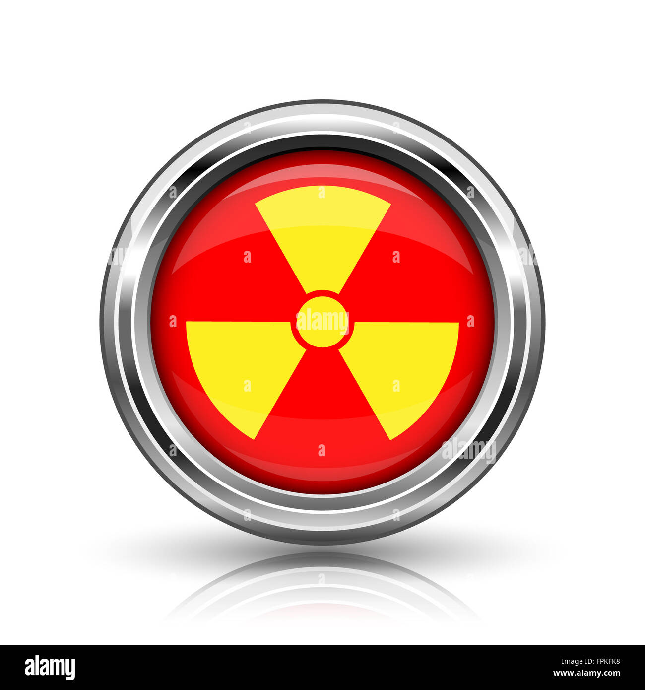 Radiation icon. Shiny glossy internet button on white background Stock ...