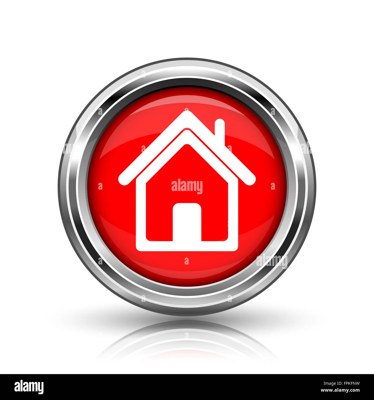 Home icon. Shiny glossy internet button on white background Stock Photo ...