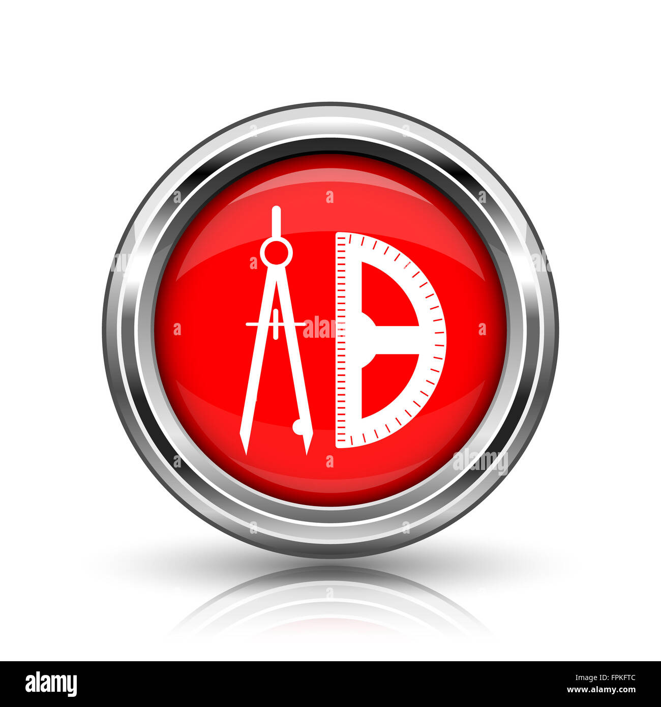 E-learning icon. Shiny glossy internet button on white background Stock ...