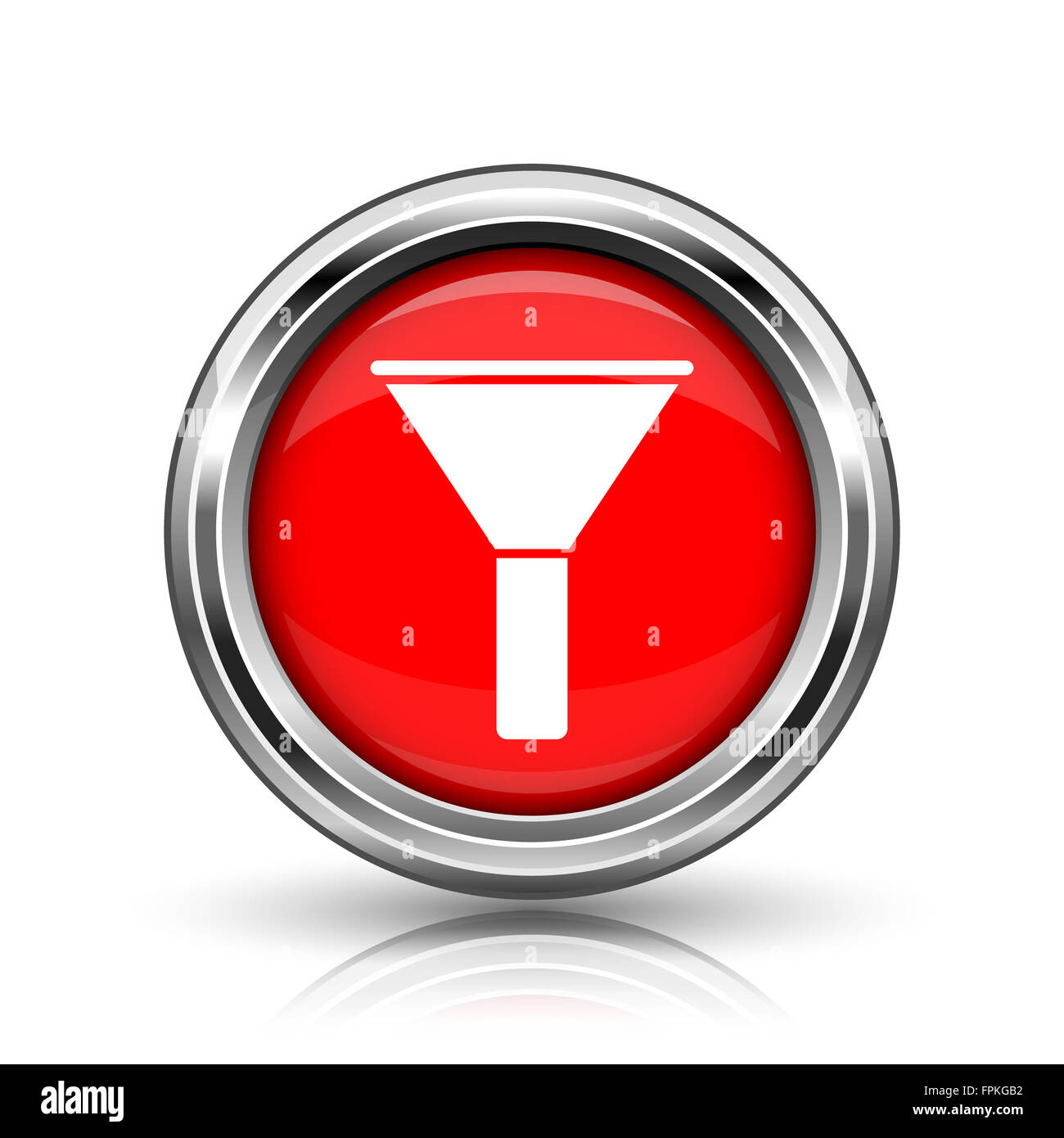 Filter icon. Shiny glossy internet button on white background Stock ...