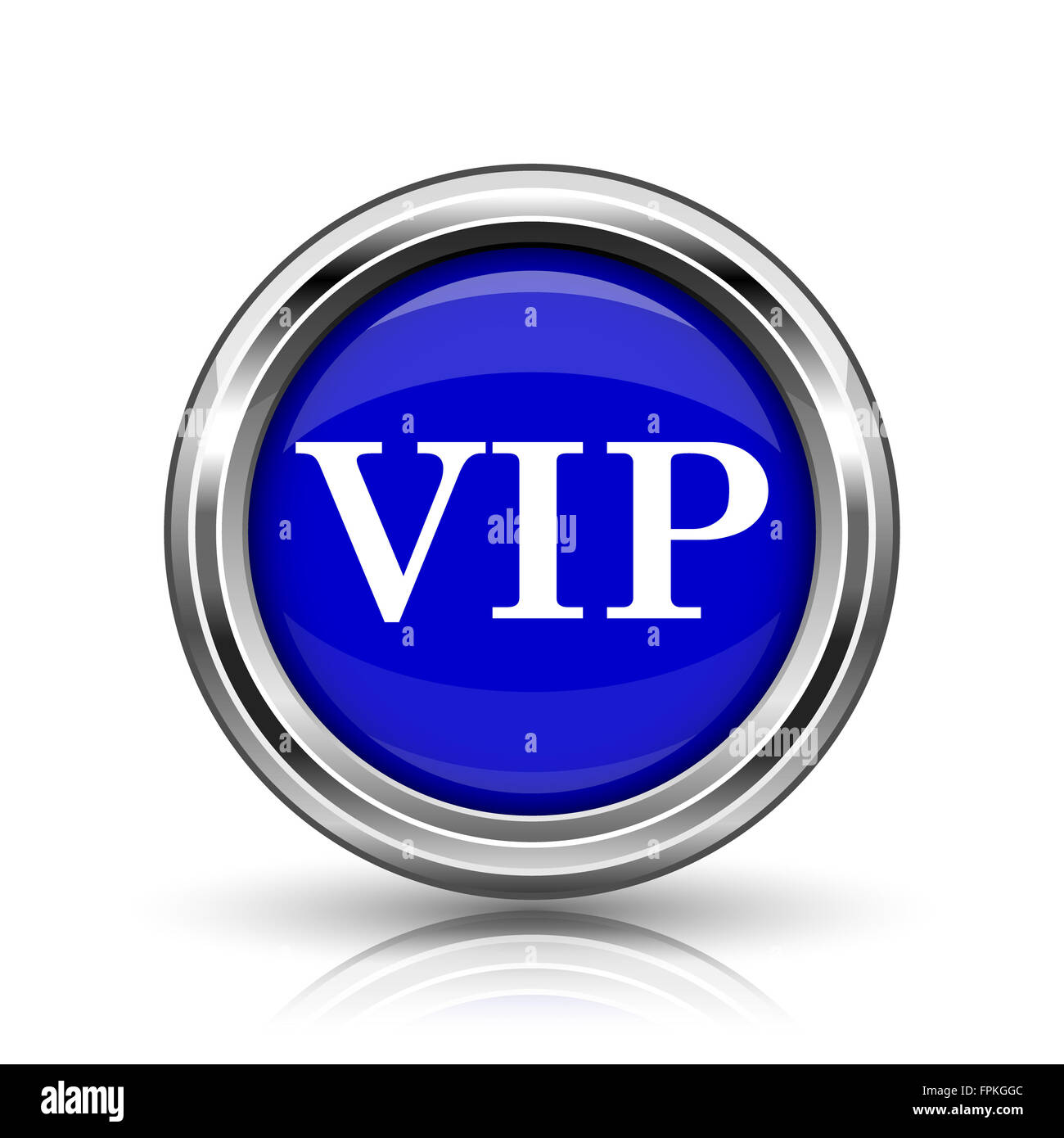 VIP icon. Shiny glossy internet button on white background Stock Photo ...