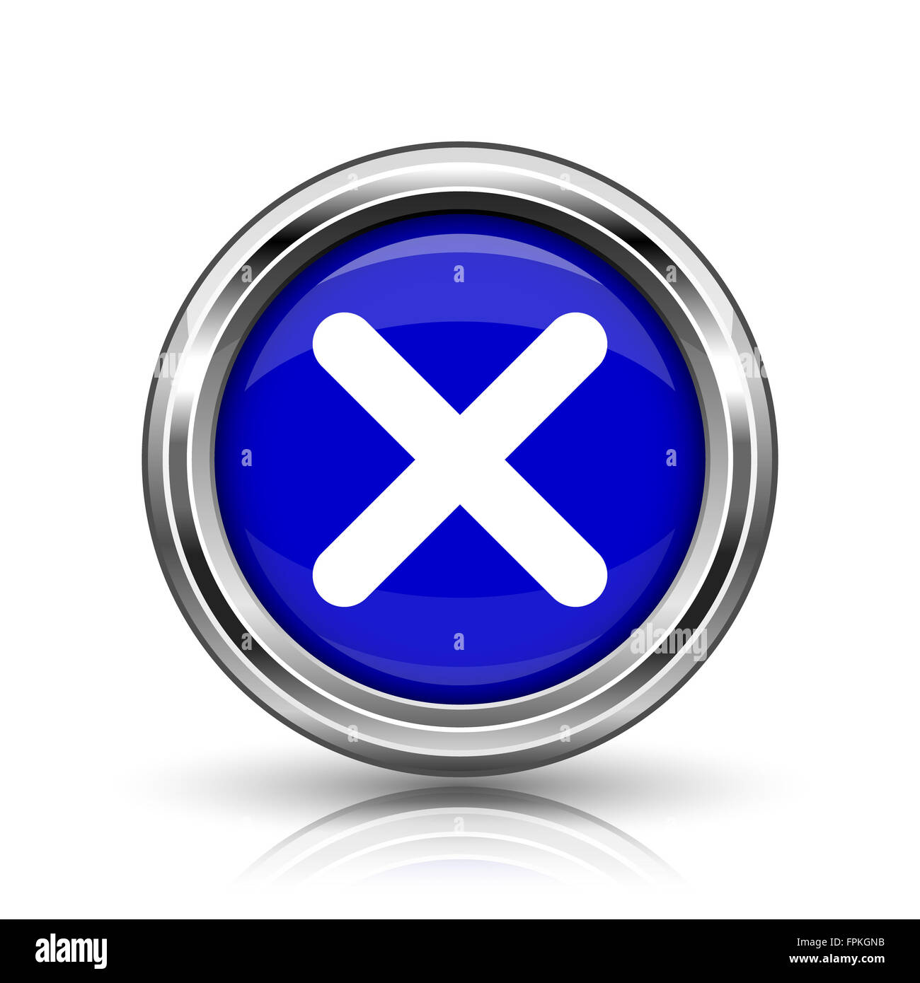 X close icon. Shiny glossy internet button on white background Stock ...