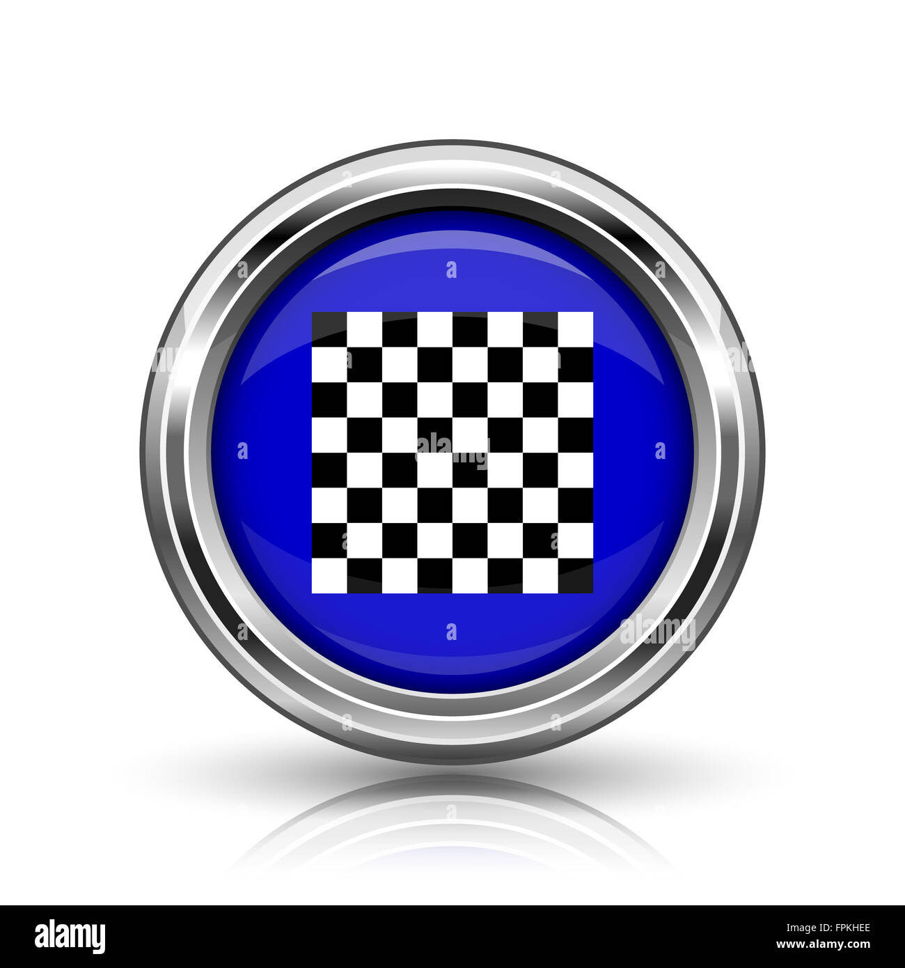 Finish flag icon. Shiny glossy internet button on white background ...