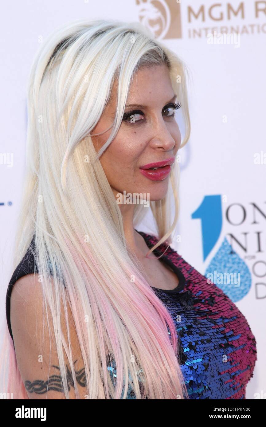 Angelique 'Frenchy' Morgan at arrivals for Cirque du Soleil's Fourth Annual One Night For ONE DROP, The Smith Center for the Performing Arts, Las Vegas, NV March 18, 2016. Photo By: James Atoa/Everett Collection Stock Photo