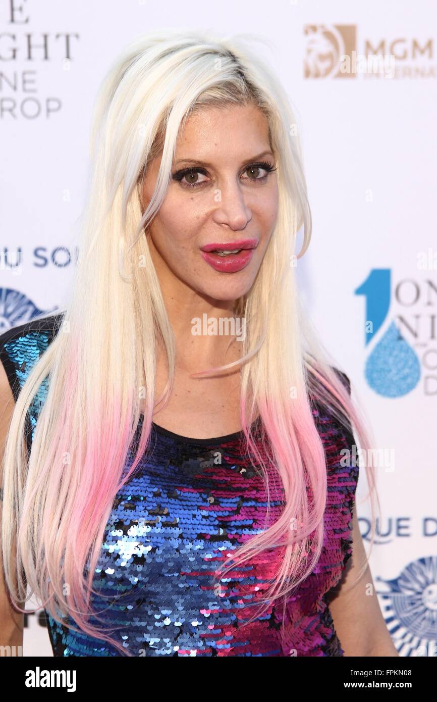 Angelique 'Frenchy' Morgan at arrivals for Cirque du Soleil's Fourth Annual One Night For ONE DROP, The Smith Center for the Performing Arts, Las Vegas, NV March 18, 2016. Photo By: James Atoa/Everett Collection Stock Photo