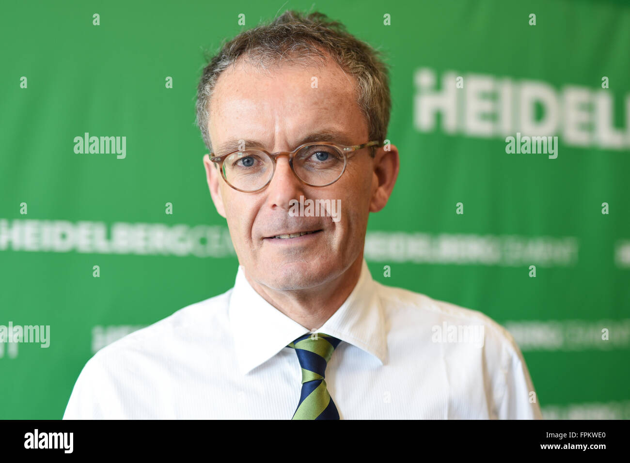 Heidelberg, Germany. 17th Mar, 2016. The CEO of construction material