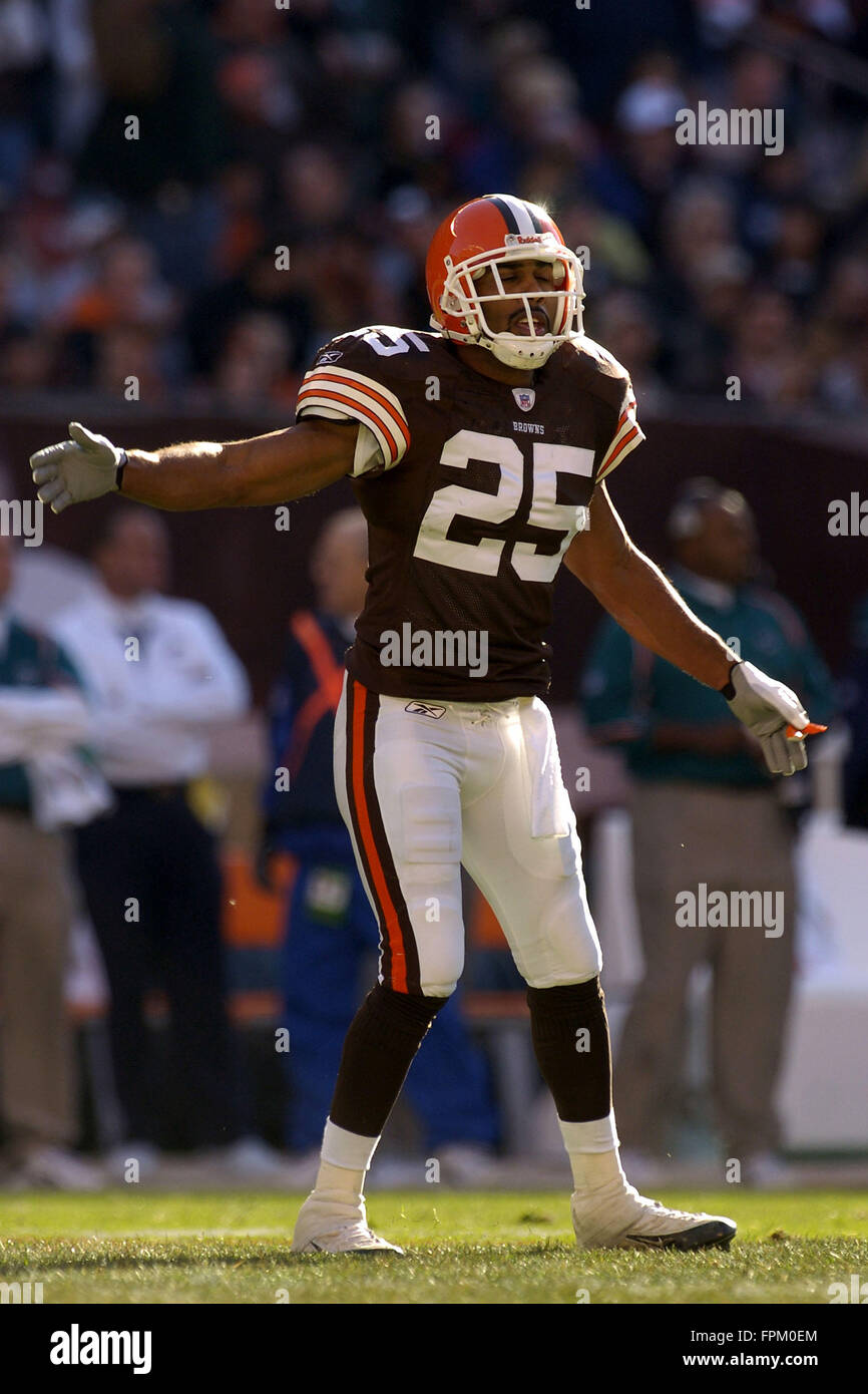 Cleveland, Ohio, USA. 20th Nov, 2005. Cleveland Browns receiver Dennis  Northcutt in the Browns game against the Miami Dolphins at Cleveland Browns  Stadium on Nov. 20, 2005 in Cleveland, Ohio. Zuma Press/Scott