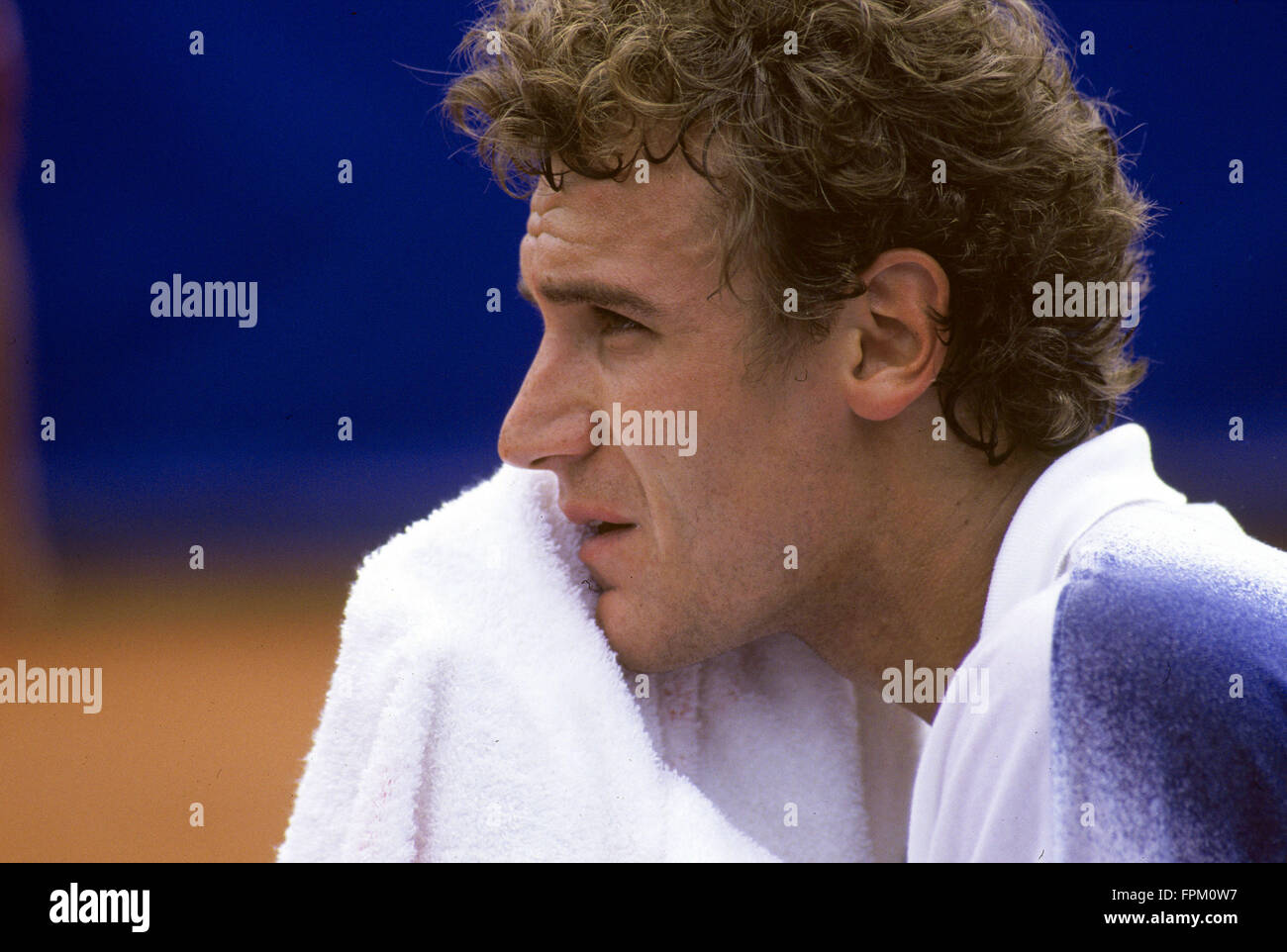 Stuttgart, Germany. 22nd Jan, 2007. 1990 Mats Wilander returns a serve