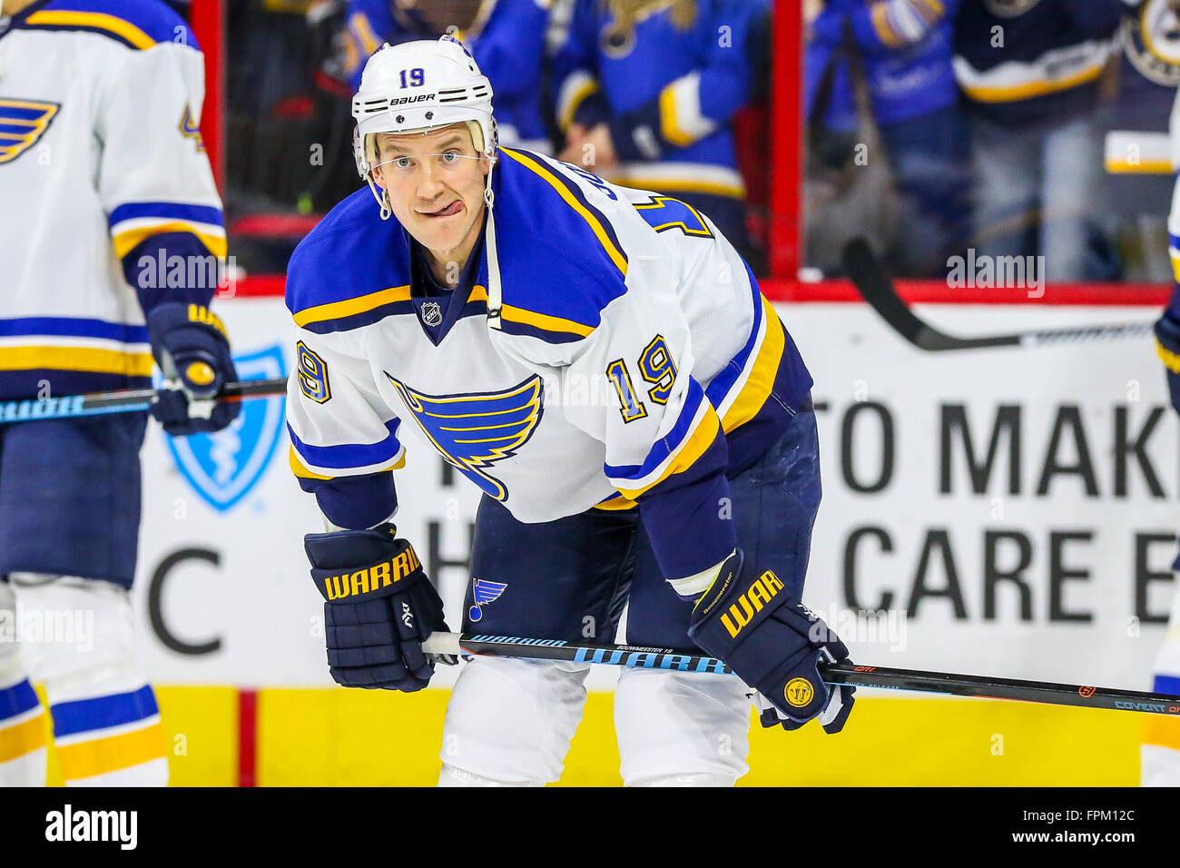 NHL profile photo on Calgary Flames player Buddy Robinson at a game against  the St. Louis Blues in Calgary, Alta. on Tues., Jan. 28, 2020. (Larry  MacDougal via AP Stock Photo - Alamy