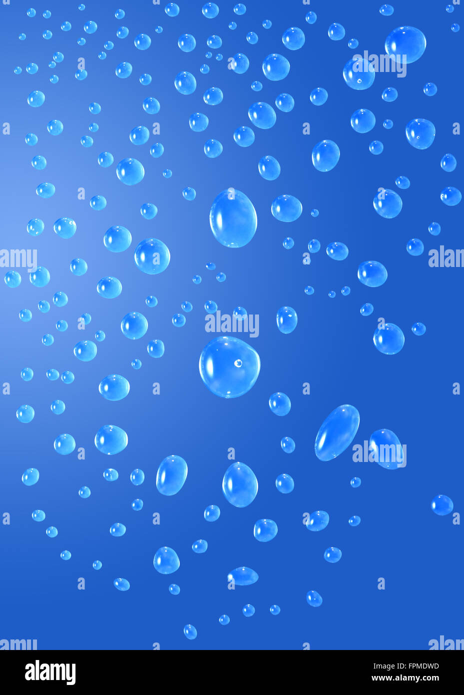Nice abstract blue background with lot of water drops Stock Photo - Alamy
