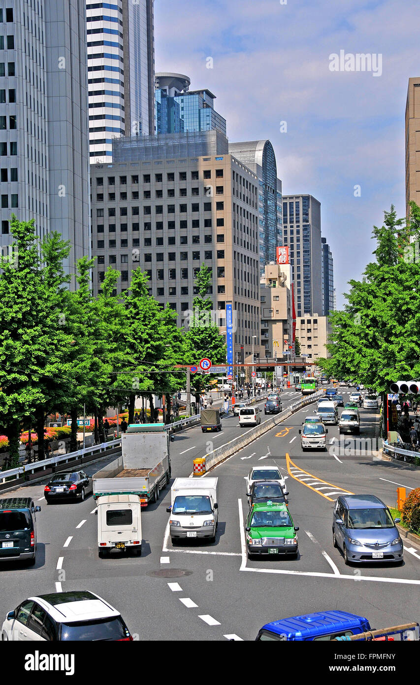 street scene Shinjuku Tokyo Japan Stock Photo