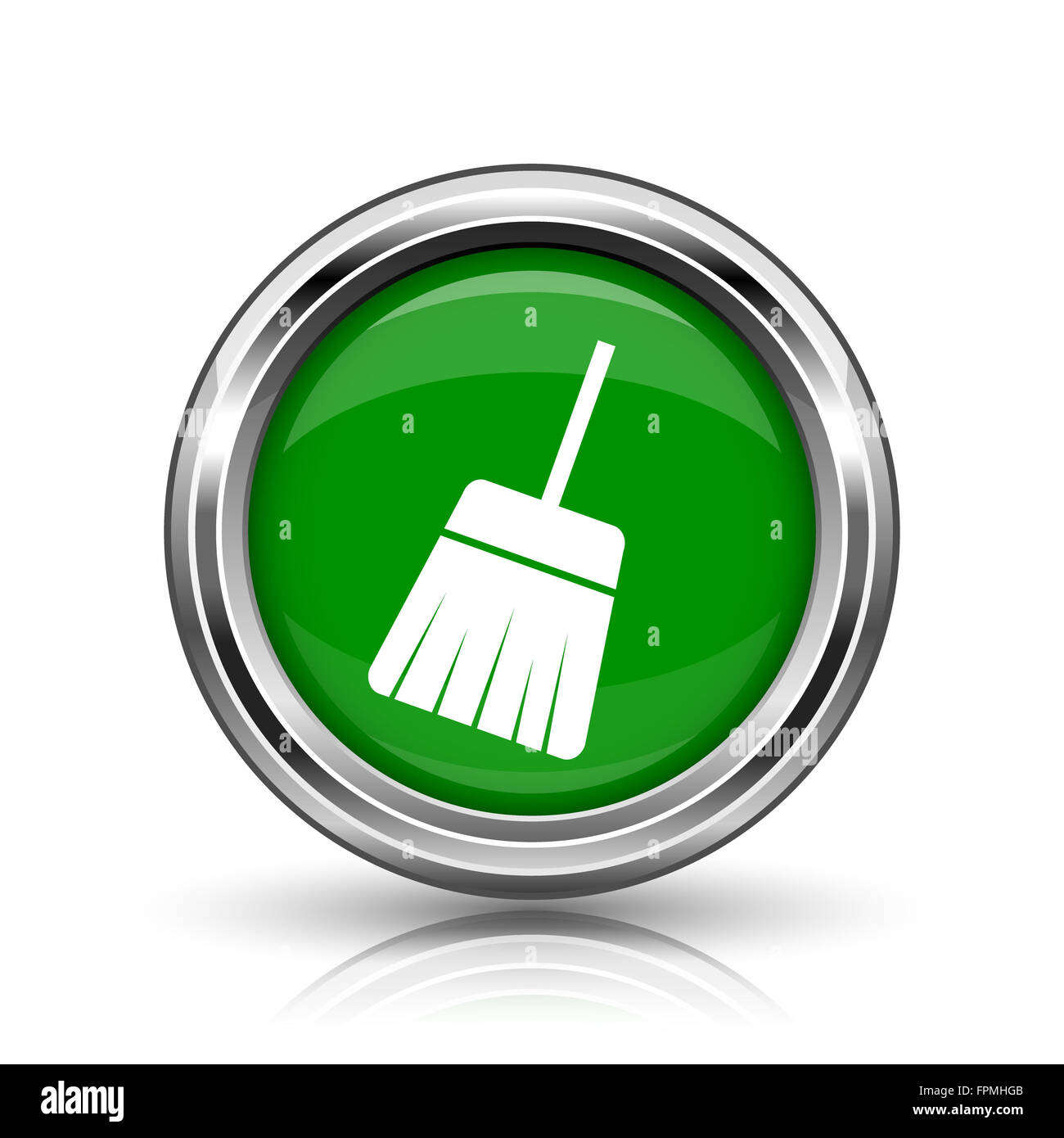Sweep icon. Metallic internet button on white background Stock Photo ...