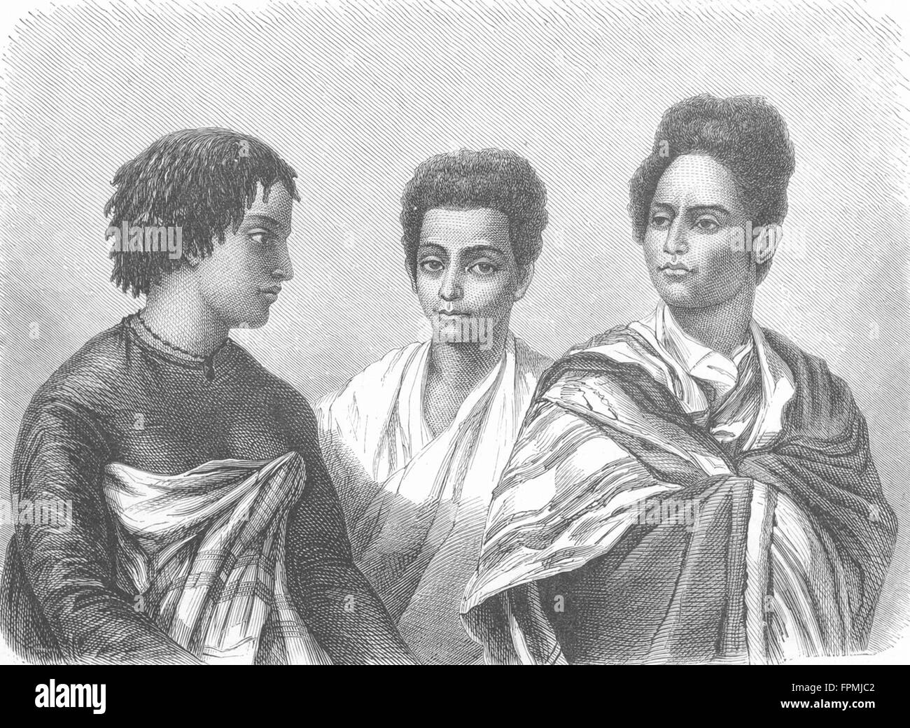 MADAGASCAR: Hovahs, antique print 1880 Stock Photo