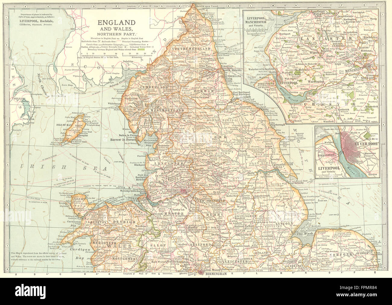 ENGLAND WALES N.Shows Civil War of the Roses Barons Wars battlefields 1903 map