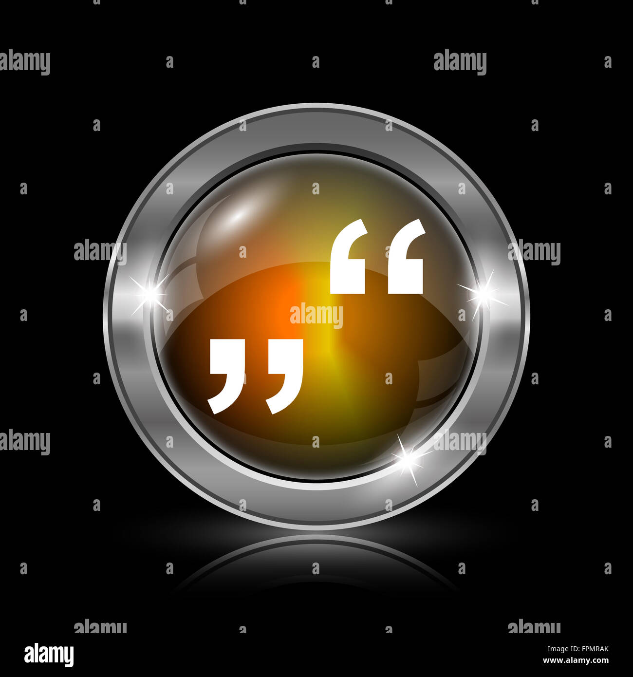 Quotation marks icon black hi-res stock photography and images - Alamy
