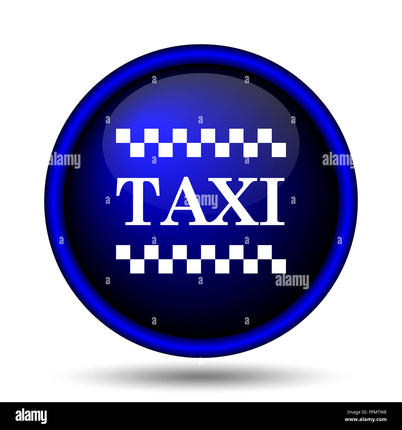 Taxi icon. Internet button on white background. Stock Photo