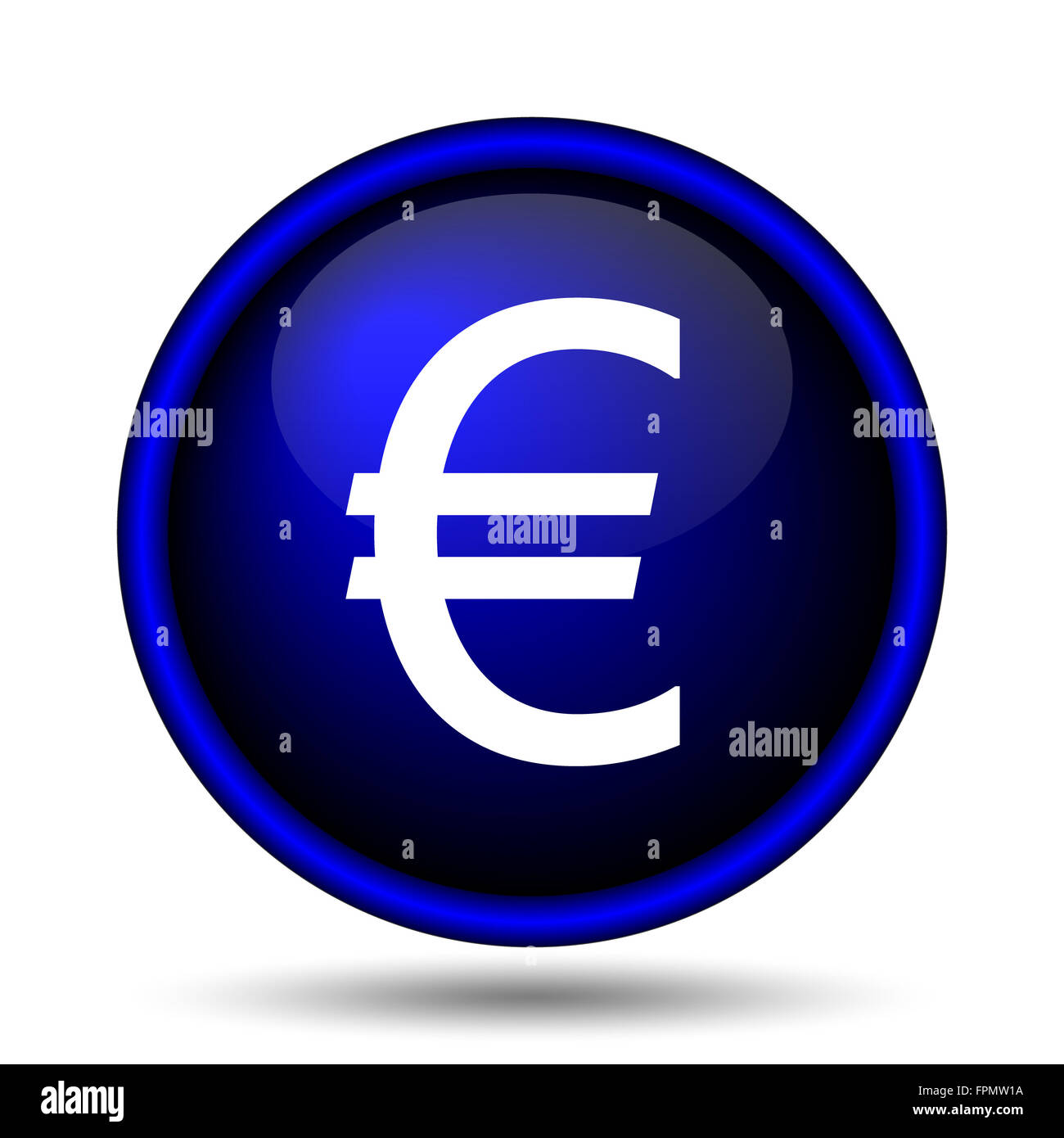 Euro icon. Internet button on white background Stock Photo - Alamy