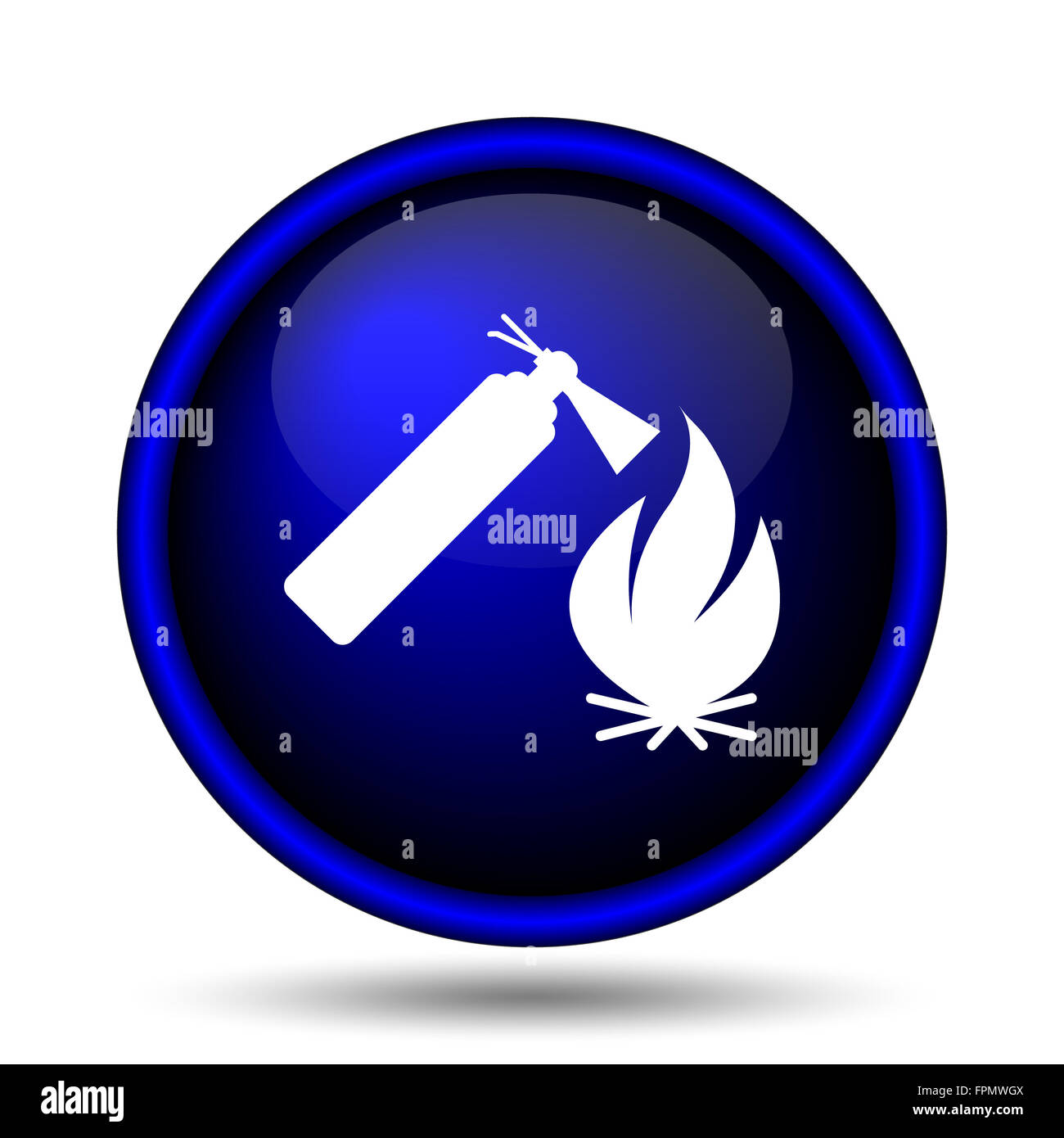 Fire icon. Internet button on white background Stock Photo - Alamy