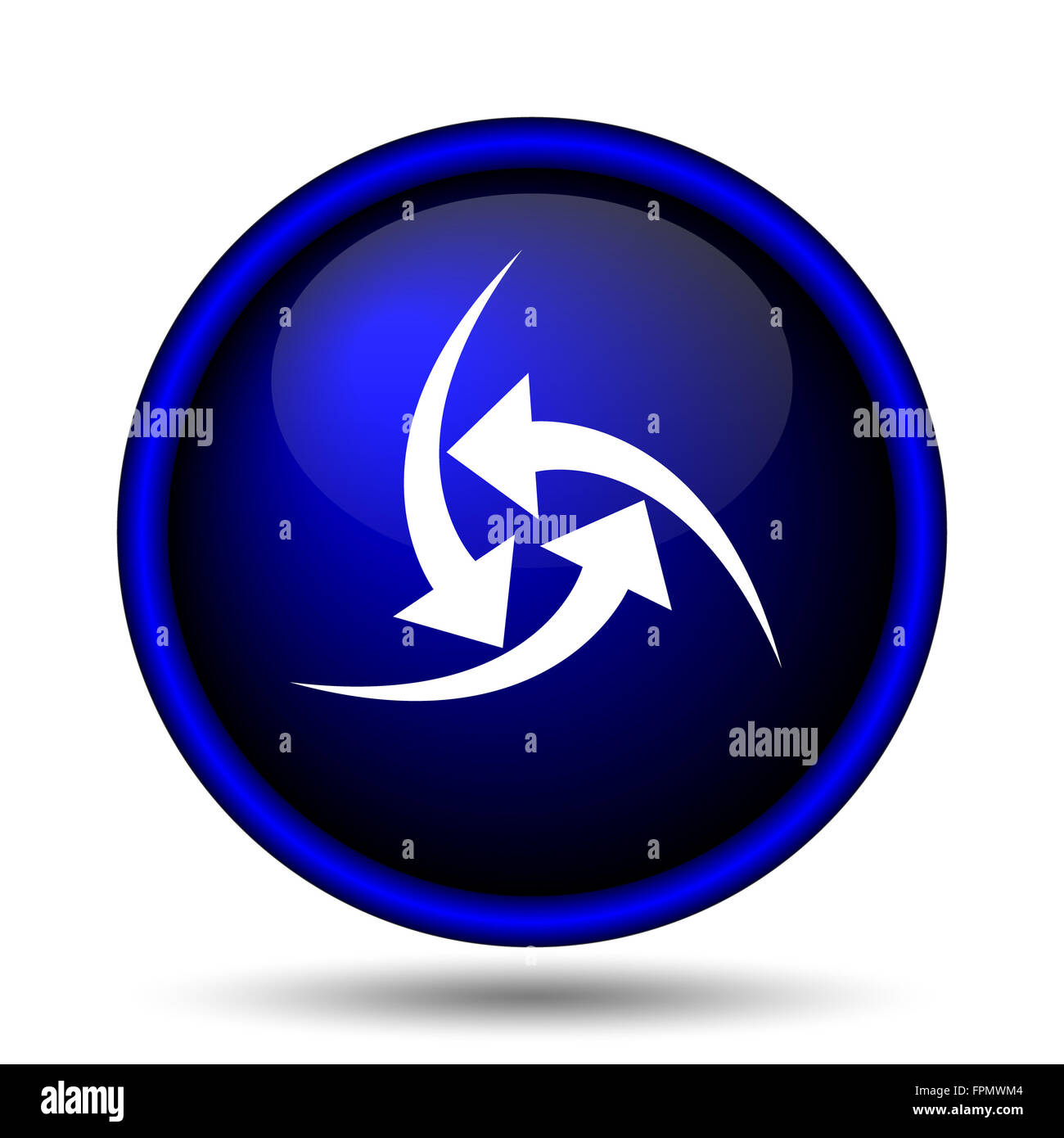 Change icon. Internet button on white background Stock Photo - Alamy