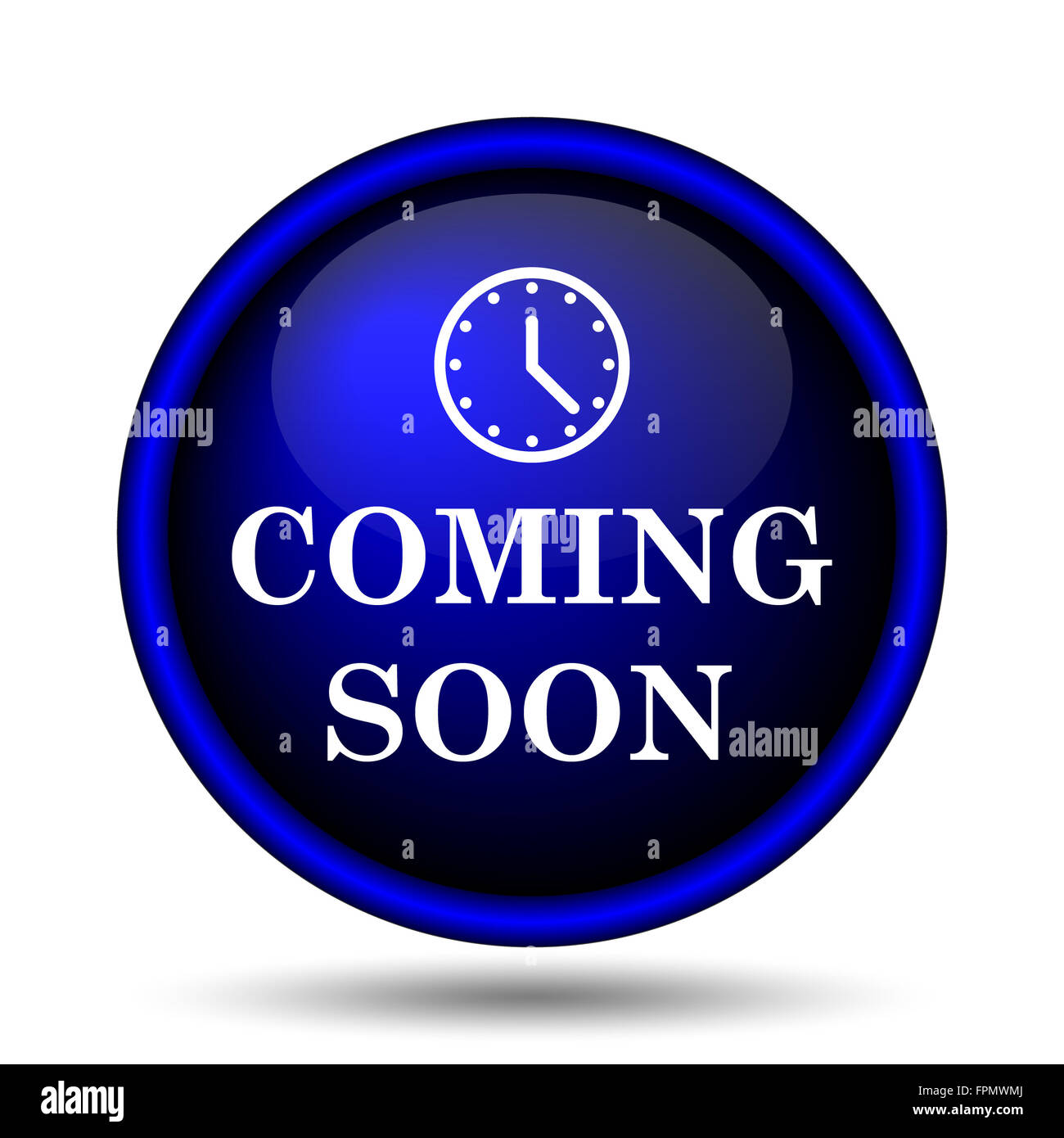 Coming Soon Icon Blue Internet Stock Photos Coming Soon Icon
