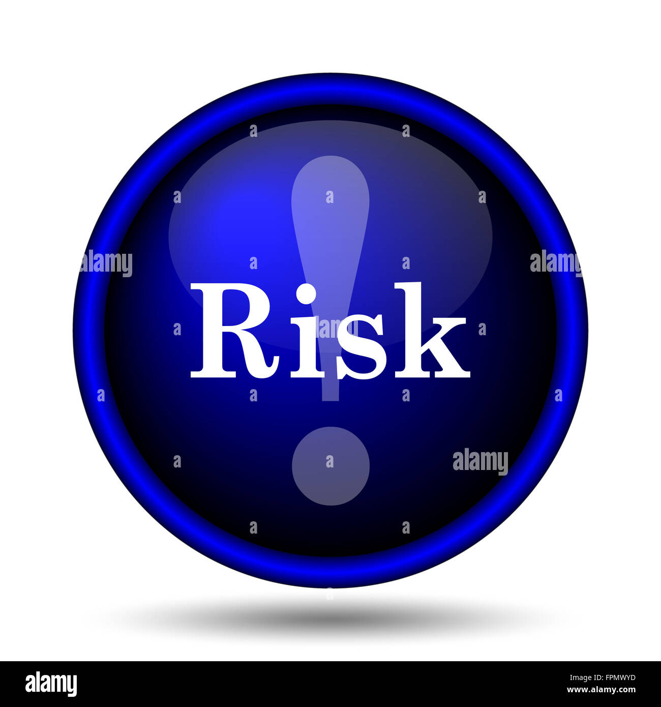 Risk icon. Internet button on white background Stock Photo - Alamy