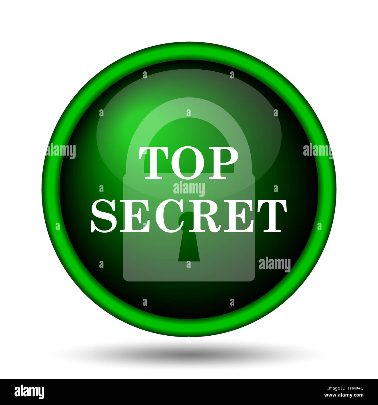 Top secret icon. Internet button on white background Stock Photo - Alamy