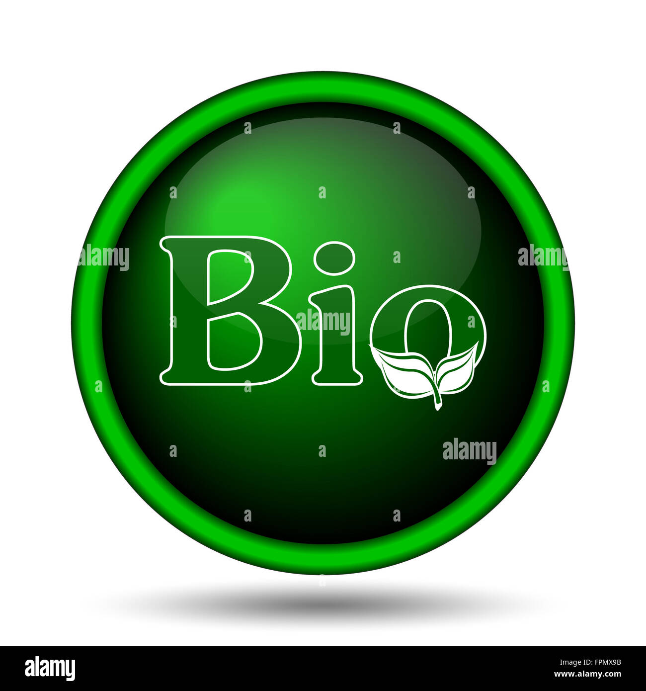 Bio icon. Internet button on white background Stock Photo - Alamy