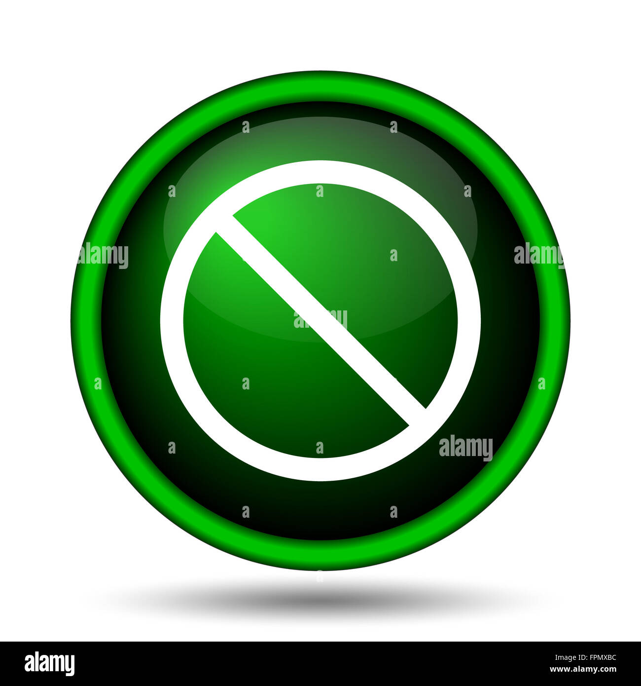 Forbidden icon. Internet button on white background Stock Photo - Alamy