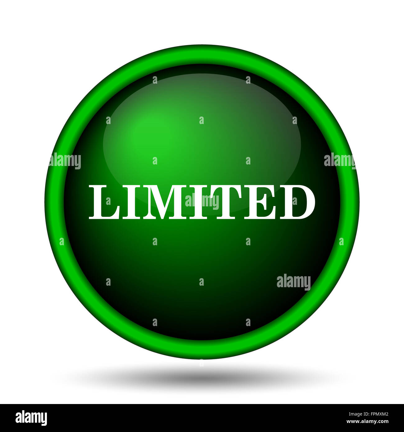 Limited icon. Internet button on white background Stock Photo - Alamy