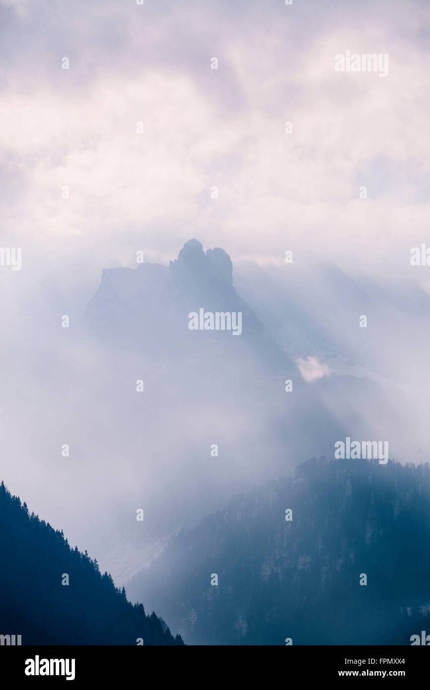 Hilltop in bad weather, Stock Photo