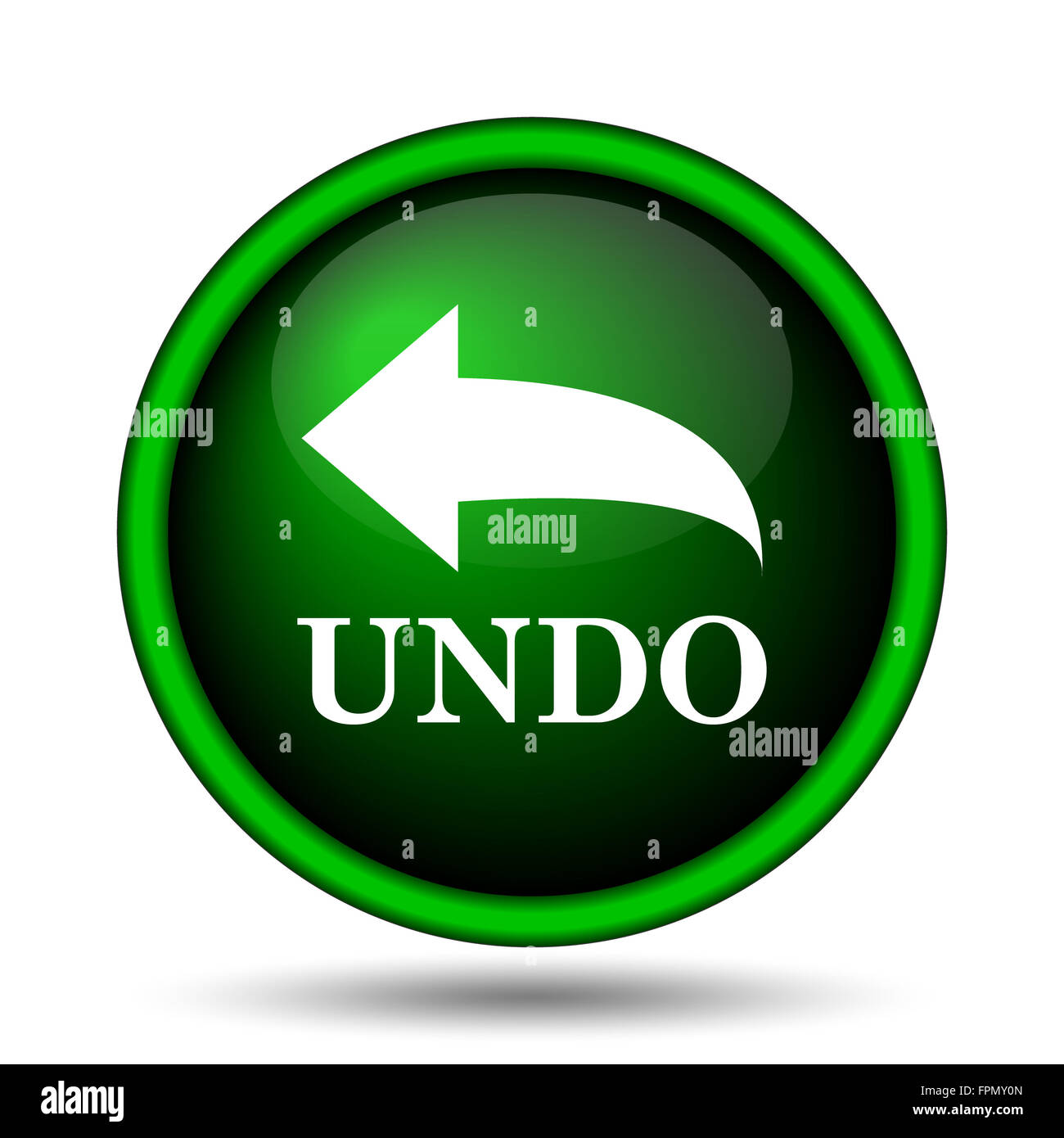 Undo icon. Internet button on white background Stock Photo - Alamy