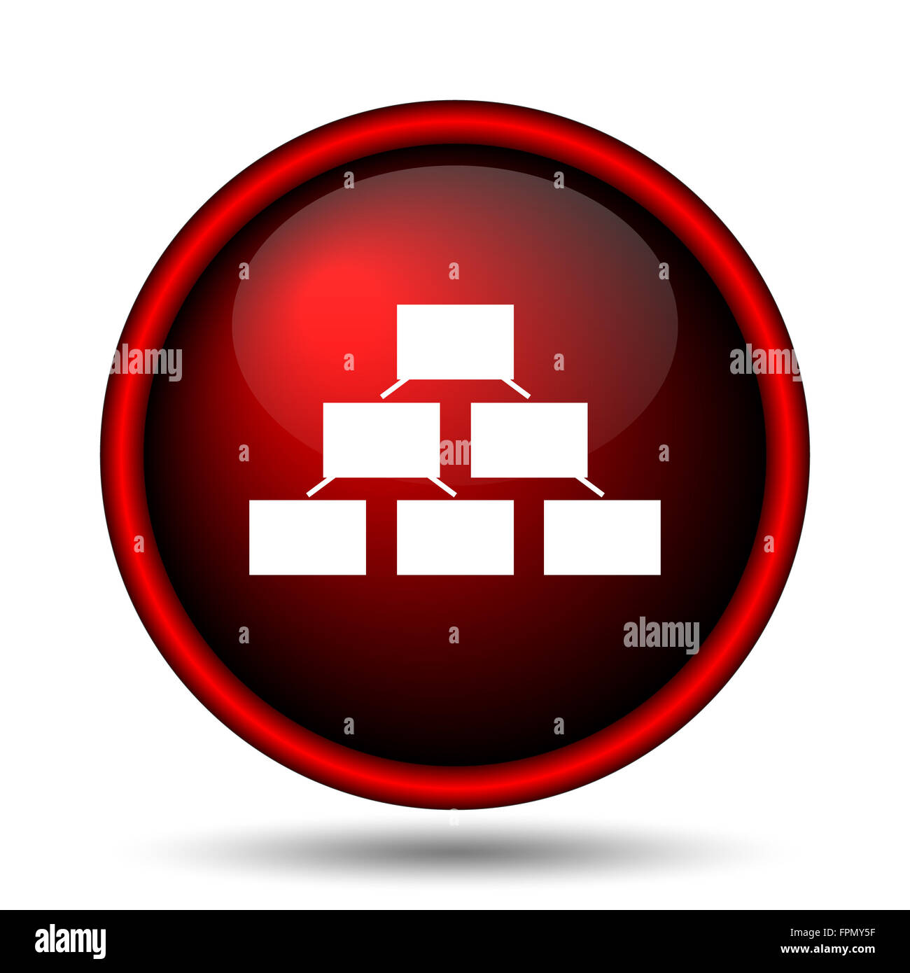 Organizational chart icon. Internet button on white background Stock ...