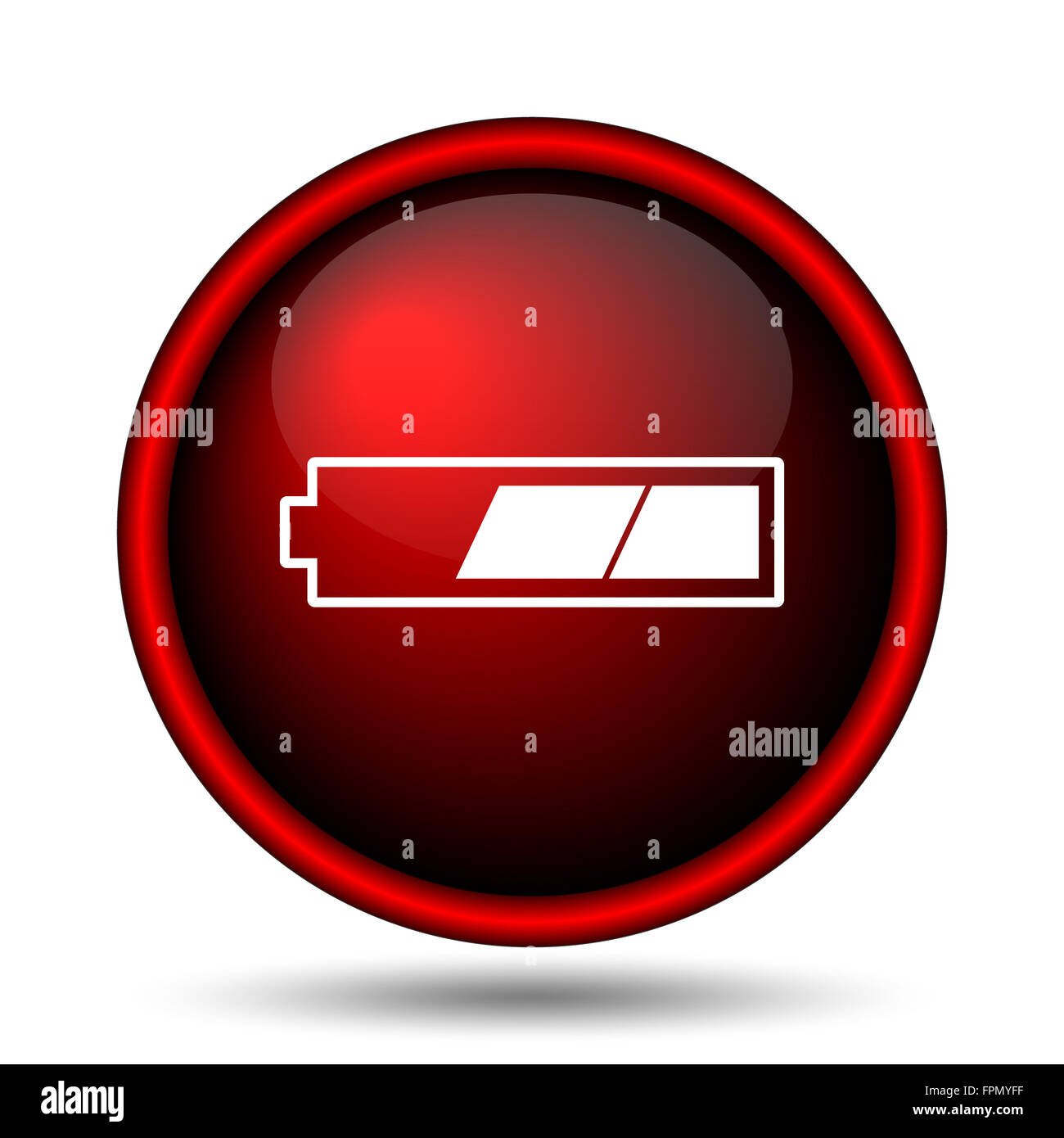 Battery icon red ribbon hi-res stock photography and images - Alamy