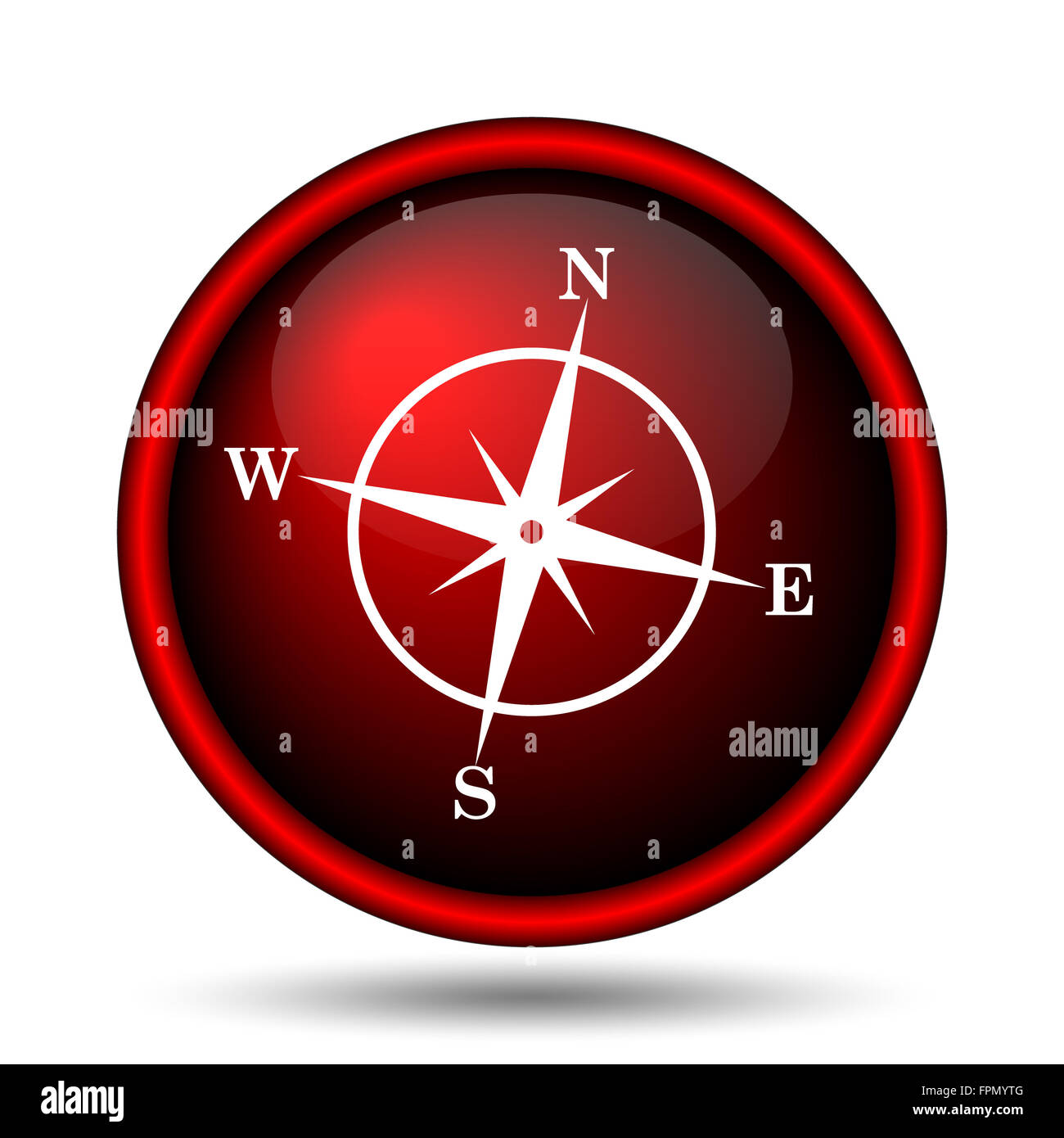 Compass icon. Internet button on white background Stock Photo - Alamy