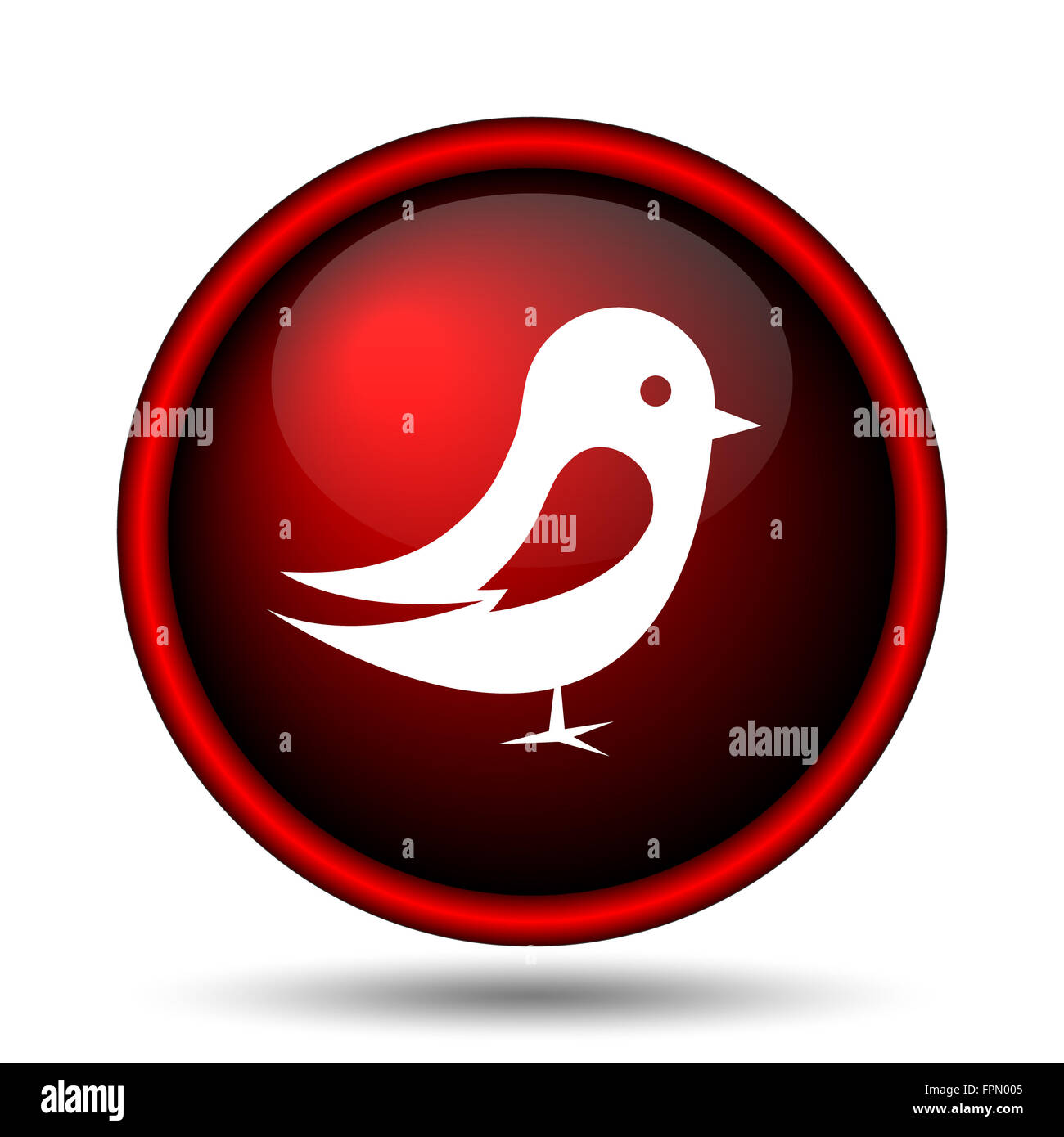 Bird icon. Internet button on white background Stock Photo - Alamy