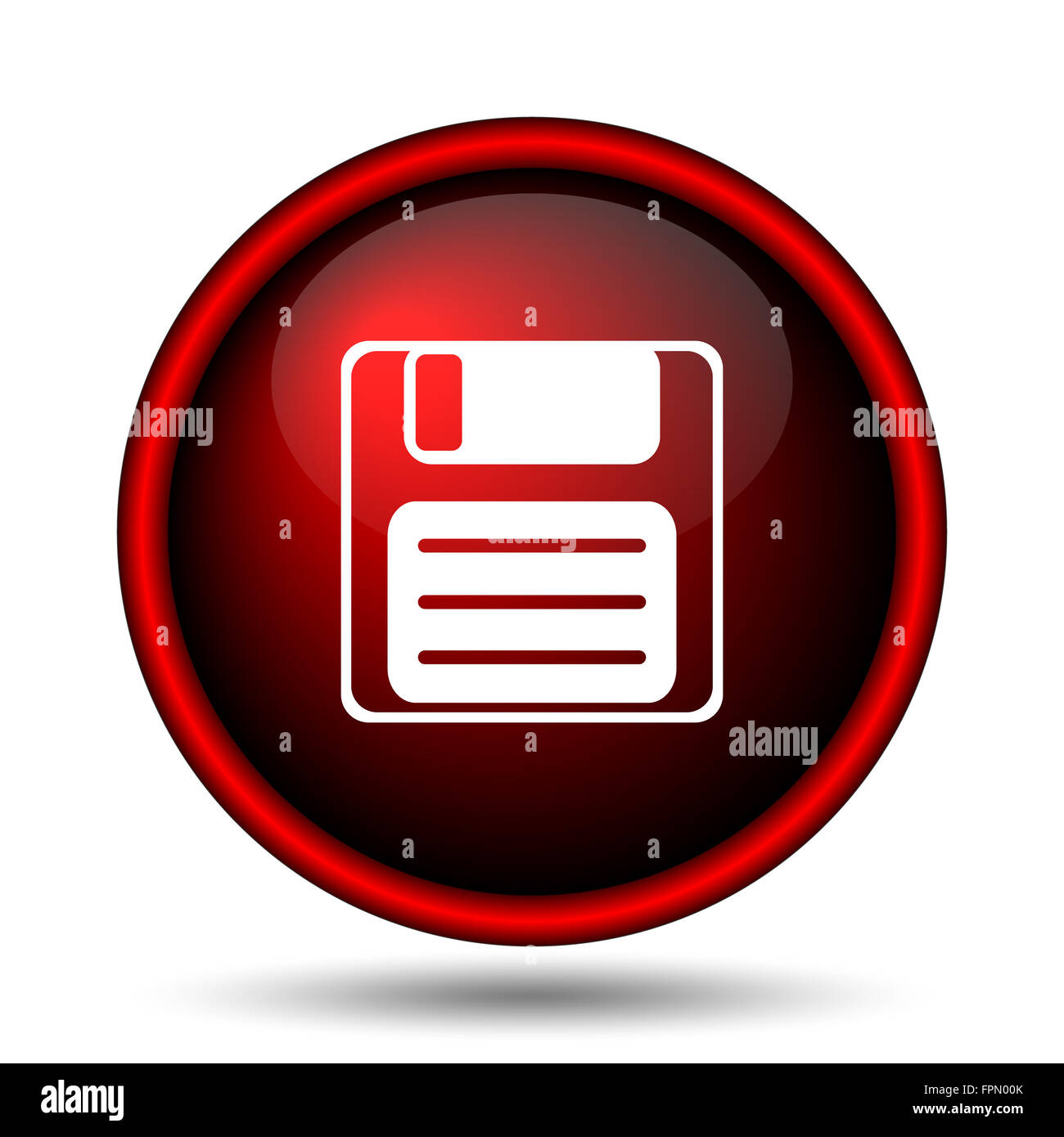 Save icon. Internet button on white background Stock Photo - Alamy