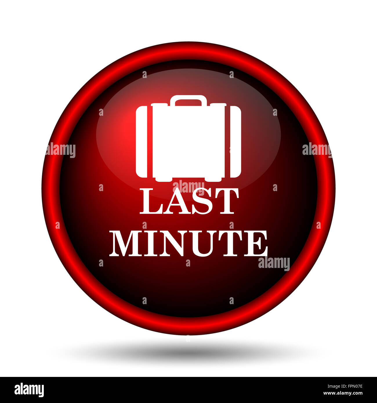 Last minute icon. Internet button on white background Stock Photo - Alamy