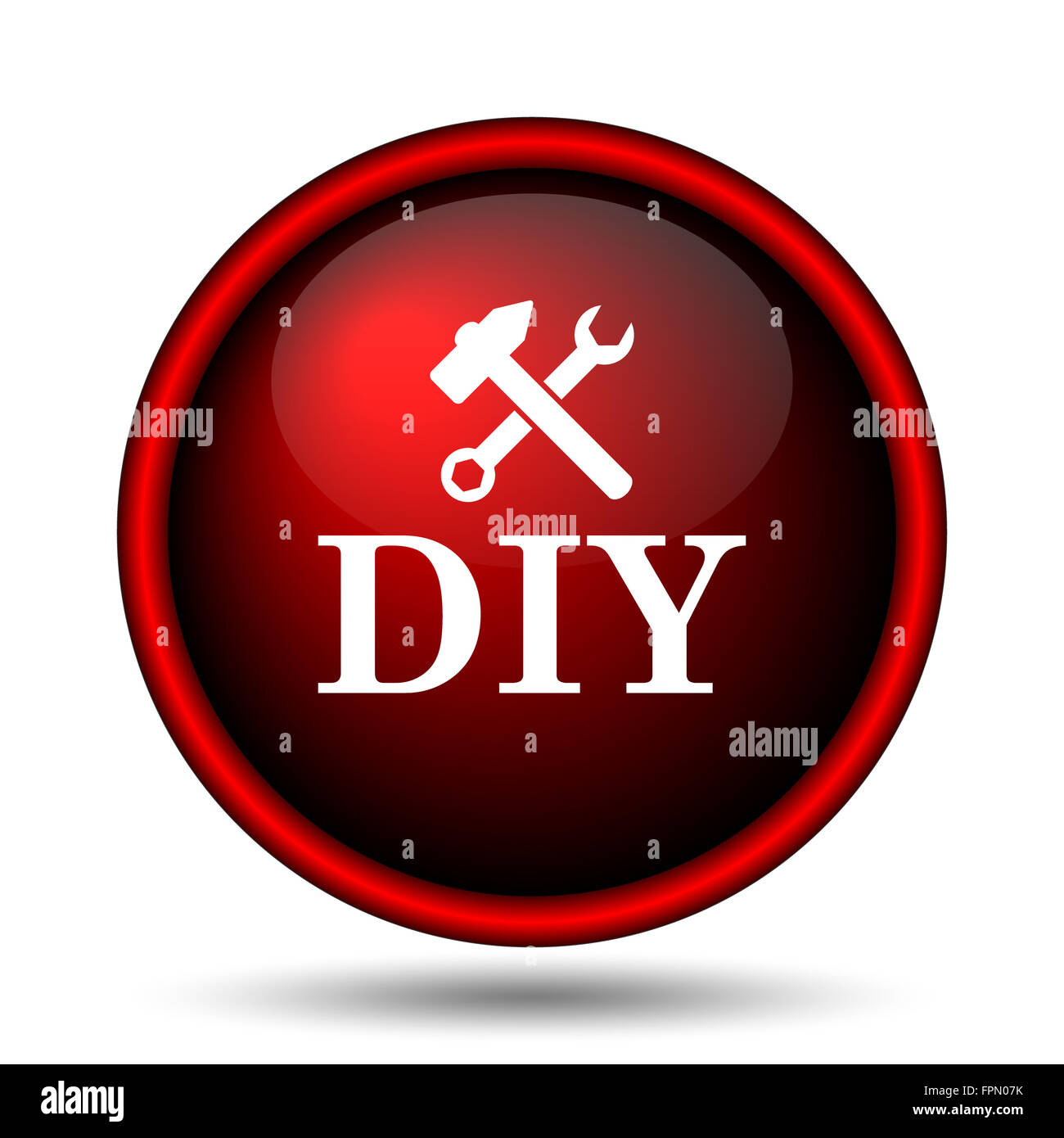 DIY icon. Internet button on white background Stock Photo - Alamy