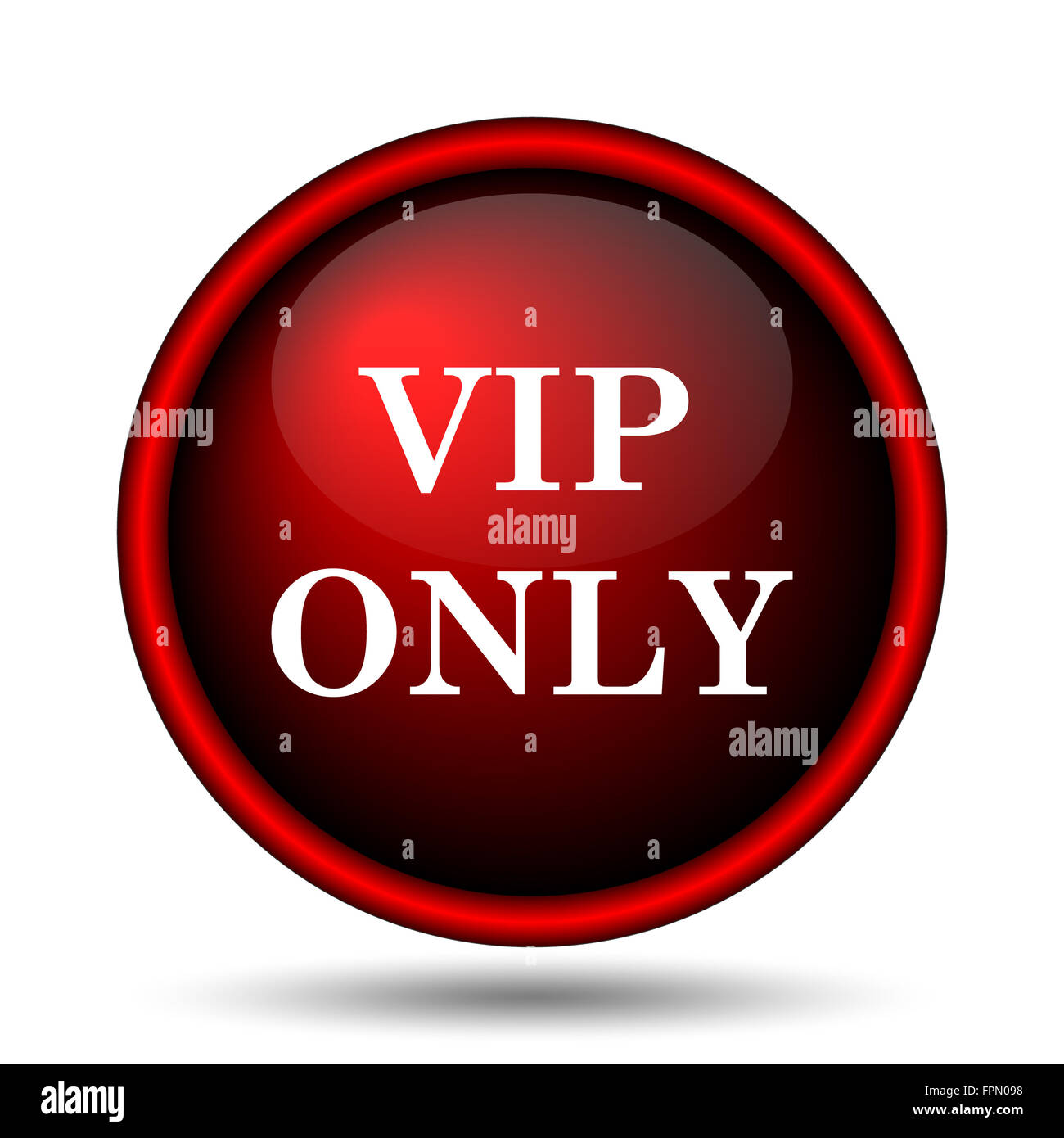 VIP only icon. Internet button on white background Stock Photo - Alamy