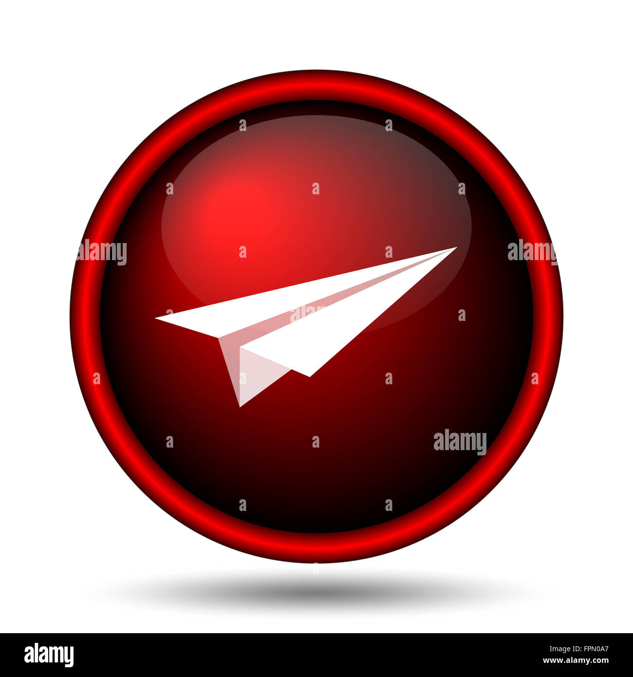 Paper plane icon. Internet button on white background Stock Photo - Alamy