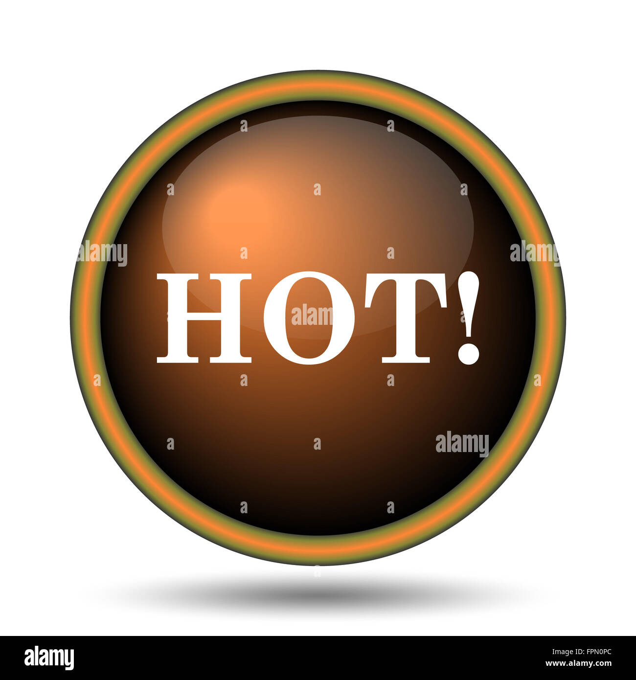 Hot icon. Internet button on white background Stock Photo - Alamy