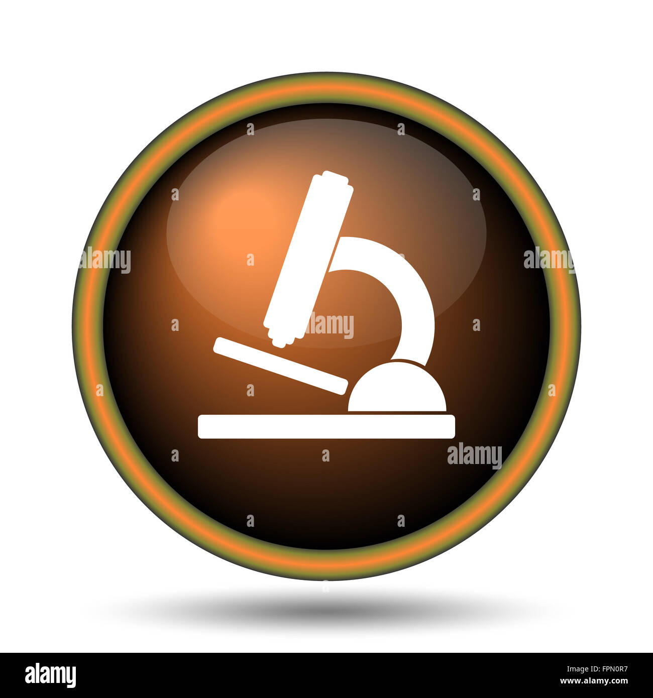 Microscope icon. Internet button on white background Stock Photo - Alamy